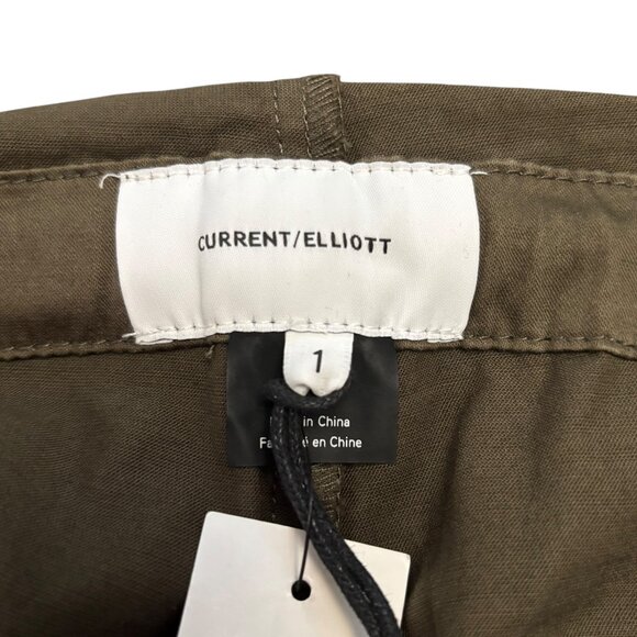 CURRENT ELLIOT Tabloid Pant NWT Paperbag Style Dark Army Green Size S NEW - Picture 7 of 11